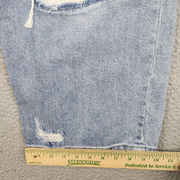 KanCan Ripped High Rise Wide Leg Cropped Jeans Womens Size 30 Baggy Denim Cotton - Picture 6 of 15